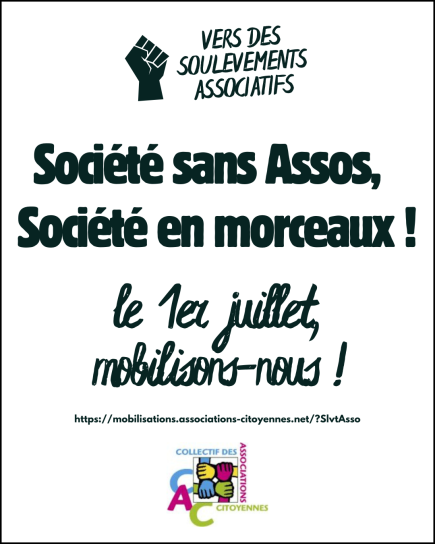 affiche Société sans Assos, société en morceaux